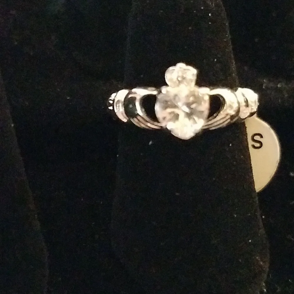 Rhinestone Faux Diamond Cocktail Silver Ring